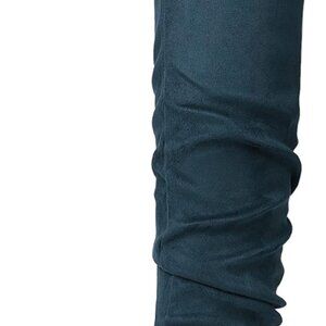 Brand New Women's Suede Over-the-Knee Boots Blue Size 5
